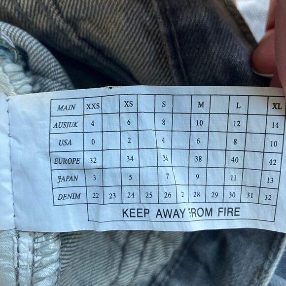 One x One Teaspoon Jeans Sz 27 Gray Distressed Awesome Baggies Tapered Mid Rise - Picture 14 of 14